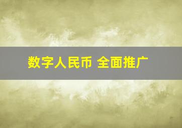 数字人民币 全面推广